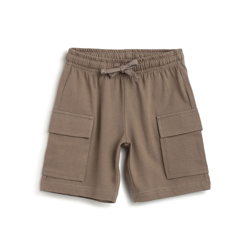 Boys Dark Natural Solid Shorts image number 0